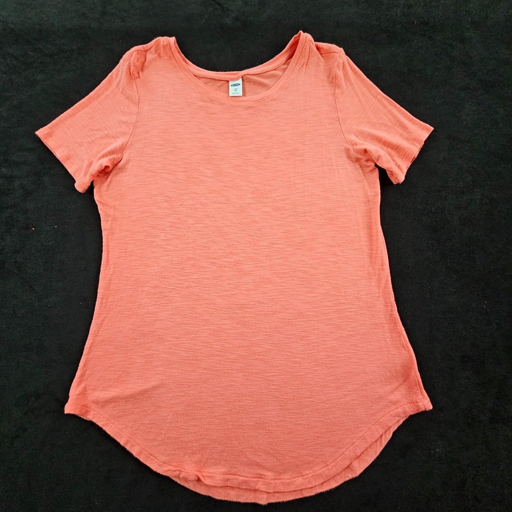Old Navy Luxe Orange‎ Short Sleeve Rayon Spandex T-Shirt Women's XS